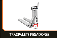 Traspalet con función de pesaje para mover y medir cargas en almacén o industria