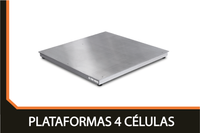 Plataforma industrial de 4 células de carga para pesaje preciso en entornos industriales